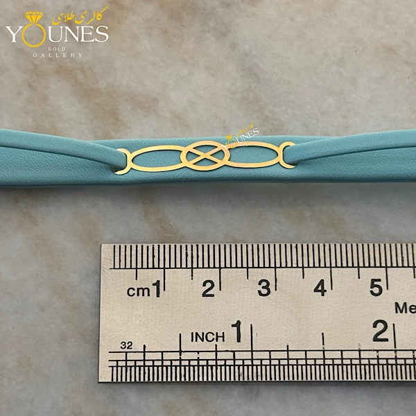 دستبند طلا زنانه چرم بینهایت L110